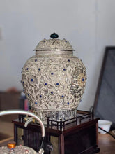 Load image into Gallery viewer, The Auspicious and Propitious Pure Silver Tea Set: A Pinnacle of Tea Culture and Traditional Crafts