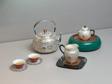 Load image into Gallery viewer, The Auspicious and Propitious Pure Silver Tea Set: A Pinnacle of Tea Culture and Traditional Crafts