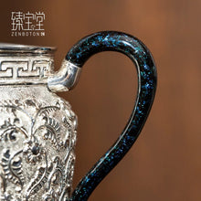 Load image into Gallery viewer, The Auspicious and Propitious Pure Silver Tea Set: A Pinnacle of Tea Culture and Traditional Crafts