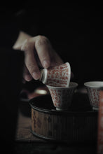 Load image into Gallery viewer, “Jingdezhen alum red poetry copper-rimmed small tea cup: An elegant utensil for tea tasting"