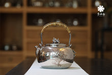 Load image into Gallery viewer, "Dragon Totem Pure Silver Kettle" handmade by Li Xiaobai, inheritor of intangible cultural heritage