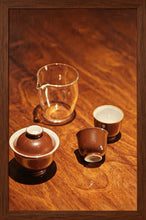Load image into Gallery viewer, Handmade Vintage Purple-Gold Glaze Rimmed Gongfu Tea Set from Jingdezhen紫金釉功夫套装