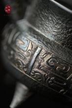 Load image into Gallery viewer, 9999 sterling silver teapot "Bronze Jue style" handmade silver teapot Hong Ji Treasures made by Hong Jike