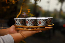 Load image into Gallery viewer, Elegance in Porcelain | Jingdezhen Underglaze Red Lotus Scroll Bell Cup, An Invitation to Oriental Tea Ceremony