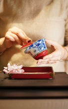 Load image into Gallery viewer, Encountering the Tea and Porcelain Charm of the "Curling Grass, Peony and Butterfly" Gaiwan