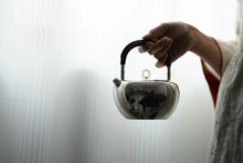 Load image into Gallery viewer, 9999 sterling silver pure handmade insulated Heart Sutra silver pot/心经银壶