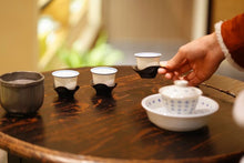 Load image into Gallery viewer, Tongxin Teahouse: Lotus-shaped Pure Tin Tea Saucer Holders, the Elegant Charm of Chinese Style on the Tea Table