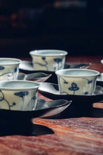 Load image into Gallery viewer, New Arrival at Tongxinshe Teahouse: Blue and White Ganoderma Cup – A Touch of Ming Dynasty Elegance in Every Sip