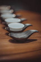 Load image into Gallery viewer, Tongxin Teahouse: Lotus-shaped Pure Tin Tea Saucer Holders, the Elegant Charm of Chinese Style on the Tea Table