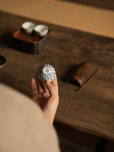 Load image into Gallery viewer, Kung Fu Tea "Blue and White Poetry Silver Mouth Eggshell Cup"