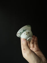 Load image into Gallery viewer, Pine Crane Xialing Folding Edge Tea Cup/松鹤遐龄折沿茶杯