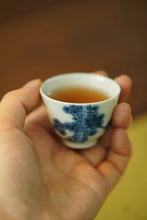 Load image into Gallery viewer, Tongxin She Selection | Silver-Rimmed Blue and White Deer Gongfu Tea Set