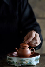 Load image into Gallery viewer, Green Landscape Pot Holder/青绿山水壶承