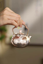 Load image into Gallery viewer, Silver Teapot Set - Graceful and Elegant Lifting - Beam Teapot and Silver Lychee Harvest and Harmonious Silver Cup