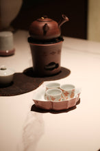 Load image into Gallery viewer, Cinnabar-Red Pine, Bamboo and Plum Kung Fu Cup Set: Painting Oriental Elegance on Porcelain