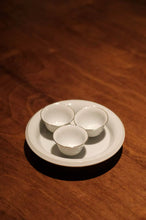 Load image into Gallery viewer, Tongxin She · Blue and White Mandarin Fish Silver-Rimmed Tasting Cup Set (3 Cups)