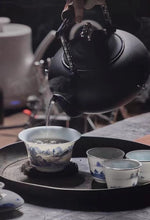 Load image into Gallery viewer, Blue and White Elegance, Tranquil Tea Ceremony: Kangxi Blue and White Landscape Set