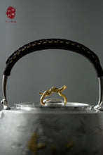 Load image into Gallery viewer, Collection grade unicorn gold ingot sterling silver pot/麒麟银壶