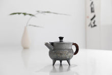 Load image into Gallery viewer, 9999 sterling silver teapot "Bronze Jue style" handmade silver teapot Hong Ji Treasures made by Hong Jike