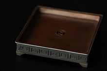 Load image into Gallery viewer, Huiwen tin pot tray water storage dry tea table with copper cover and copper coin hole Hu Cheng