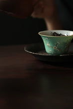 Load image into Gallery viewer, Tongxin She Teahouse | Jingdezhen Wuzhi Green Plum Visiting盖碗 : A Poetic Spring in Tea Ware