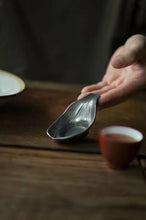 Load image into Gallery viewer, Tongxin Teahouse: Lotus-shaped Pure Tin Tea Saucer Holders, the Elegant Charm of Chinese Style on the Tea Table