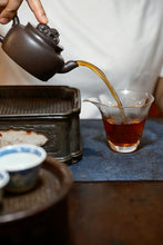 Load image into Gallery viewer, Aged Charm Nurtured in Storage, Premium Tea from Bulang—— 2007 Du Qiongzhi Signed Bulang Impression Ripe Pu'er Collected by Tongxin Teahouse