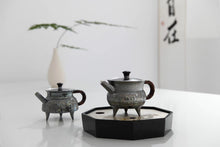 Load image into Gallery viewer, 9999 sterling silver teapot "Bronze Jue style" handmade silver teapot Hong Ji Treasures made by Hong Jike