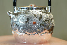 Load image into Gallery viewer, Limited Edition 9999 Pure Silver Filigree Round Harmony·Phoenix Singing in the Nine Heavens Silver Pot"