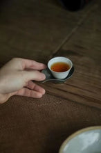 Load image into Gallery viewer, Tongxin Teahouse: Lotus-shaped Pure Tin Tea Saucer Holders, the Elegant Charm of Chinese Style on the Tea Table