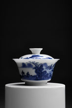 Load image into Gallery viewer, Blue and White Elegance, Tranquil Tea Ceremony: Kangxi Blue and White Landscape Set