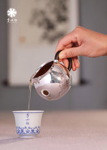 Load image into Gallery viewer, The work of Mr. Li Fuming, a national intangible cultural heritage inheritor, is "9999 pure silver, handmade, carved rabbit welcoming spring, pure silver teapot/Gong Dao Bei/kettle"