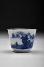 Load image into Gallery viewer, Blue and White Elegance, Tranquil Tea Ceremony: Kangxi Blue and White Landscape Set