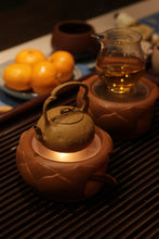 Load image into Gallery viewer, The Bamboo - joint - shaped Handle Gongchun Pot in Duan Clay: A Custom - made Treasure from Tongxin She Teahouse