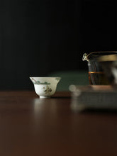 Load image into Gallery viewer, Pine Crane Xialing Folding Edge Tea Cup/松鹤遐龄折沿茶杯
