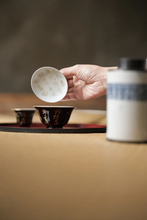 Load image into Gallery viewer, 黑金诗文盖碗/black gold poetry gaiwan