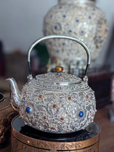 Load image into Gallery viewer, The Auspicious and Propitious Pure Silver Tea Set: A Pinnacle of Tea Culture and Traditional Crafts