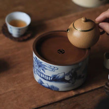 Load image into Gallery viewer, Seeking an Elegant Retreat, Treasuring a Piece of Ingenuity: The Beauty of Tongxin She Teahouse and the "Jiaolu Yi" Blue-and-White Pot Stand