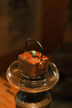 Load image into Gallery viewer, "rectangular Heart Sutra copper-clad silver teapot"