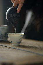 Load image into Gallery viewer, "Blue and White Landscape Bag Silver Mouth Master Cup" with a capacity of 50cc.