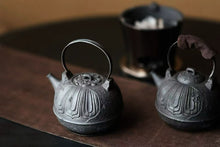 Load image into Gallery viewer, Lotus-Pattern Iron-Handle Tea Kettle