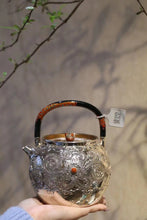 Load image into Gallery viewer, Limited Edition 9999 Pure Silver Filigree Round Harmony·Phoenix Singing in the Nine Heavens Silver Pot"