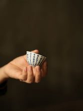 Load image into Gallery viewer, Kung Fu Tea "Blue and White Poetry Silver Mouth Eggshell Cup"