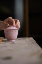 Load image into Gallery viewer, Jingdezhen hand-painted pastel swan gaiwan and teacup