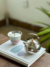 Load image into Gallery viewer, Silver Teapot Set - Graceful and Elegant Lifting - Beam Teapot and Silver Lychee Harvest and Harmonious Silver Cup