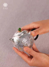 Load image into Gallery viewer, The Millennium - old Ingenuity in the Silver Teapot, Brewing a Good Taste of Time Dragon - soaring Gold - and - Silver Inlaid Pure Silver Teapot”