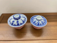 Load image into Gallery viewer, "hand-painted Thousand Buddhas Cinnabar gaiwan" with a capacity of 150ml and 100ml.