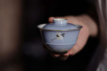 Load image into Gallery viewer, Yunshan Lanfushan Shouhai "Crane" Gai Wan/100cc/云山蓝福山寿海鹤盖碗