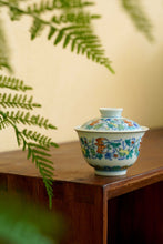 Load image into Gallery viewer, Doucai Fulu Gaiwan/斗彩福禄盖碗
