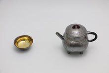 Load image into Gallery viewer, 9999 sterling silver handmade hammered Four-legged tea pot